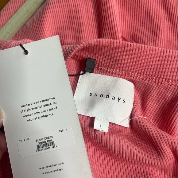 NWT Sundays- Blake Dress in Quartz Pink. Size L - Picture 4 of 7